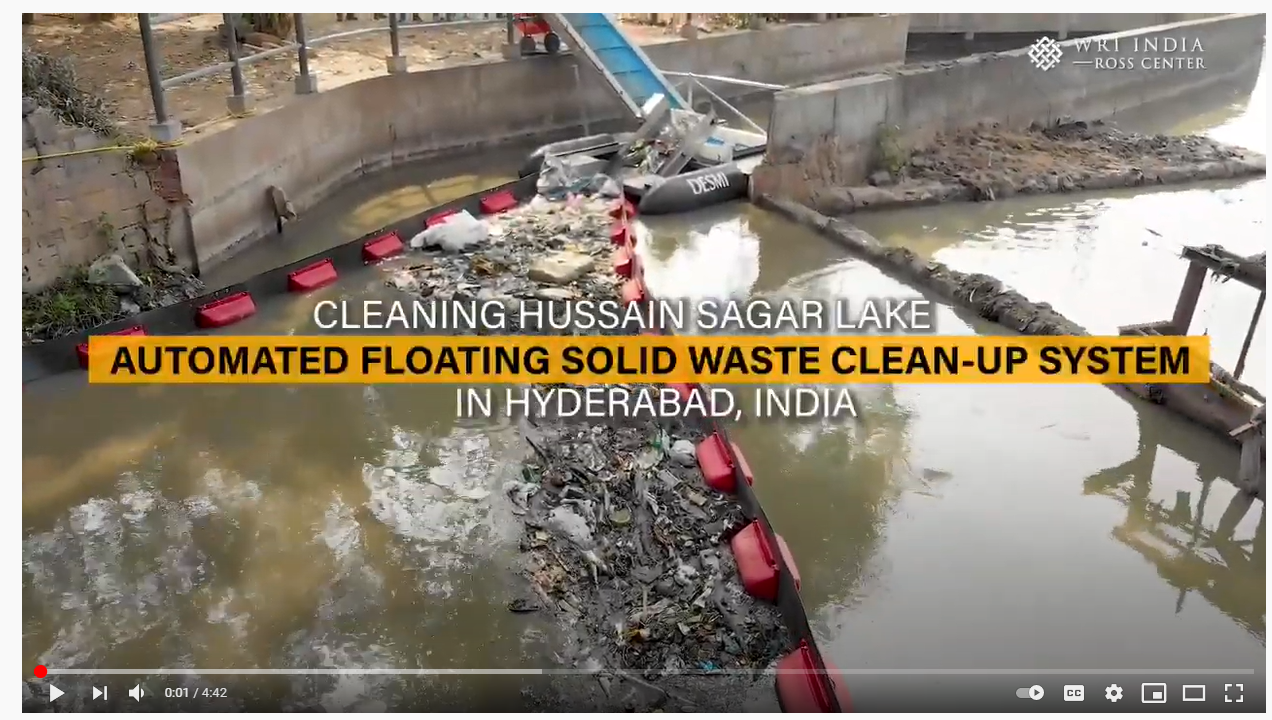 Clean Hussain Sagar Lake in India
