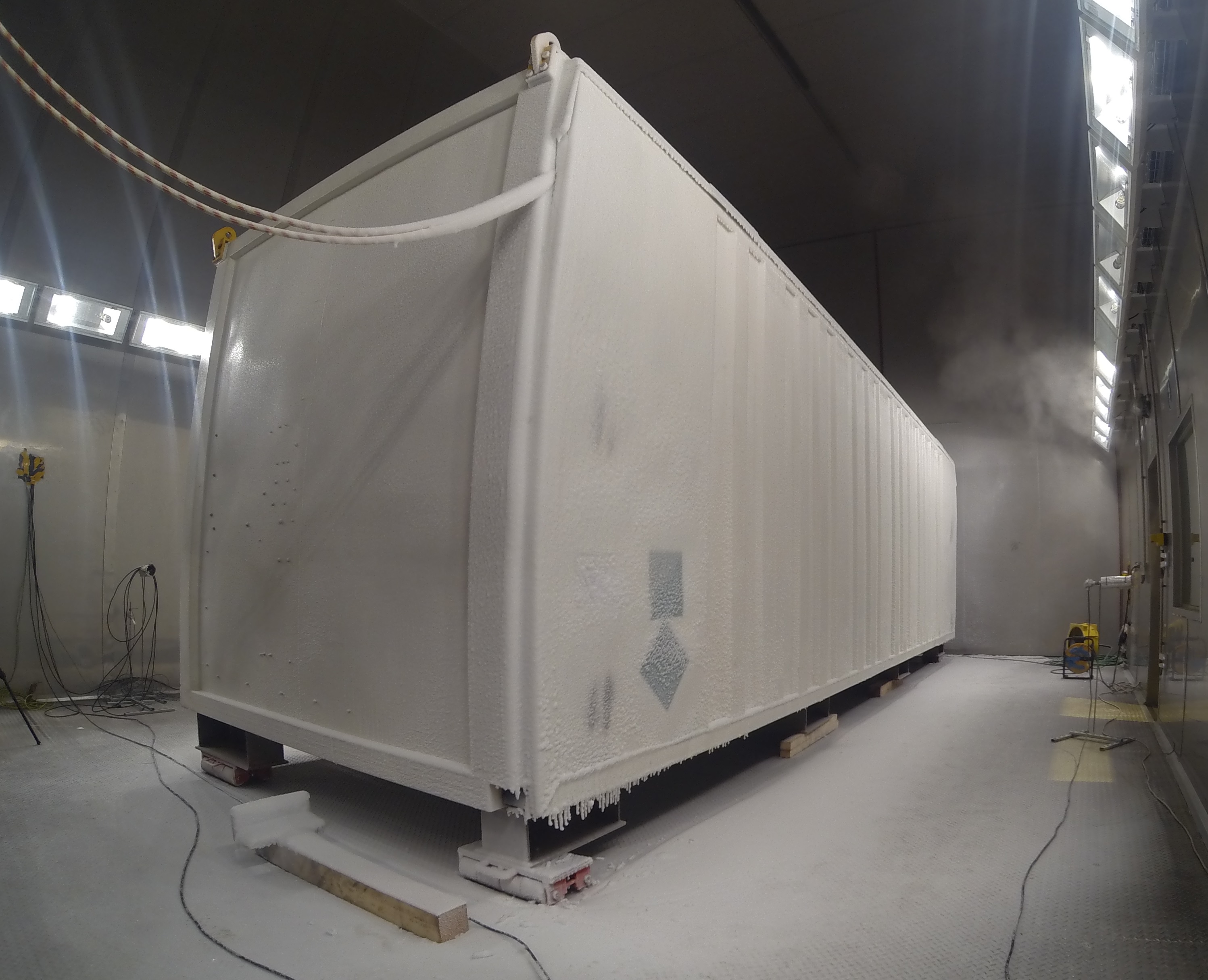 Icing testing on containerized system