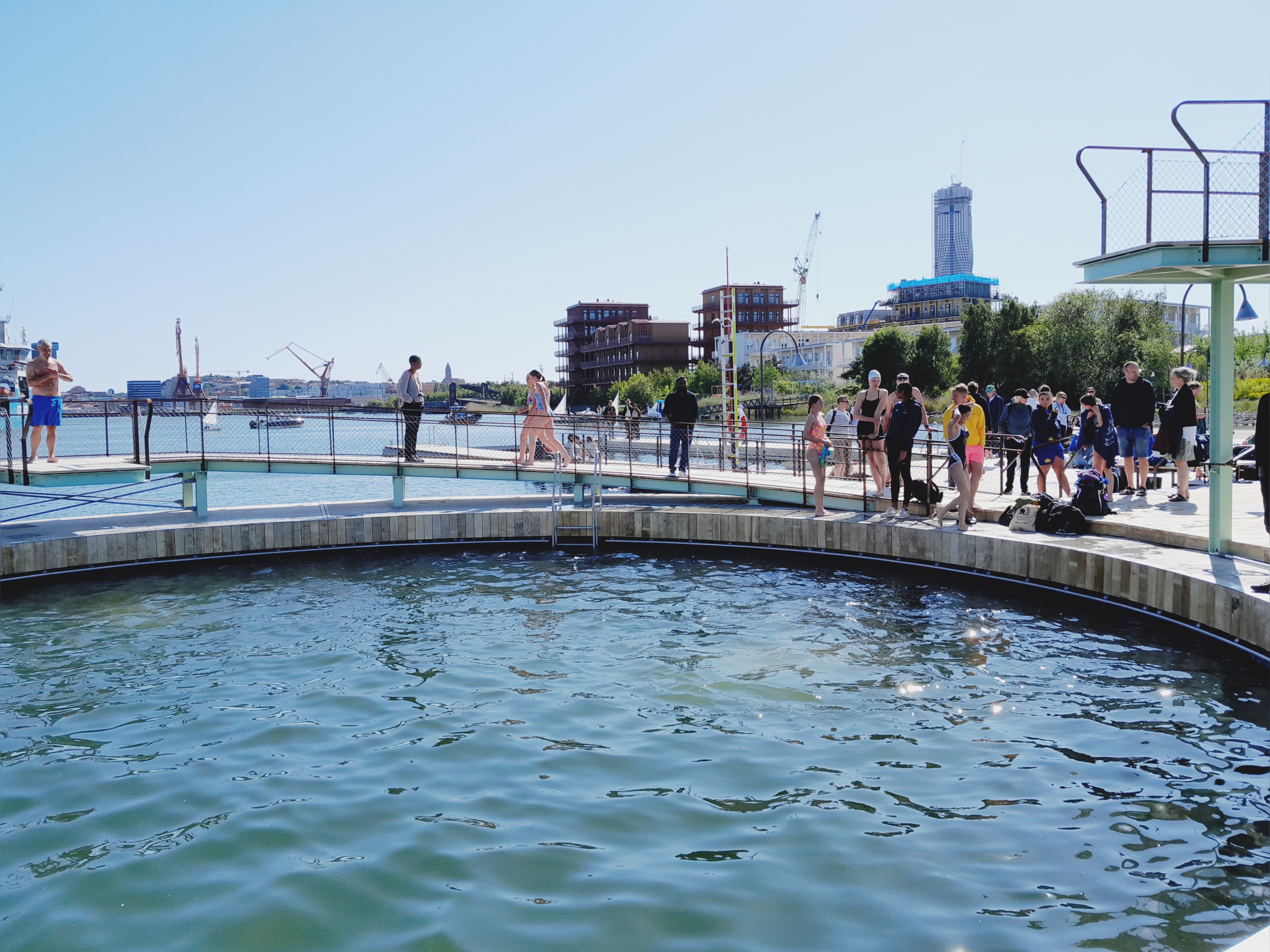 Round jump pool at Jubileumsparken, Gothenburg, Sweden