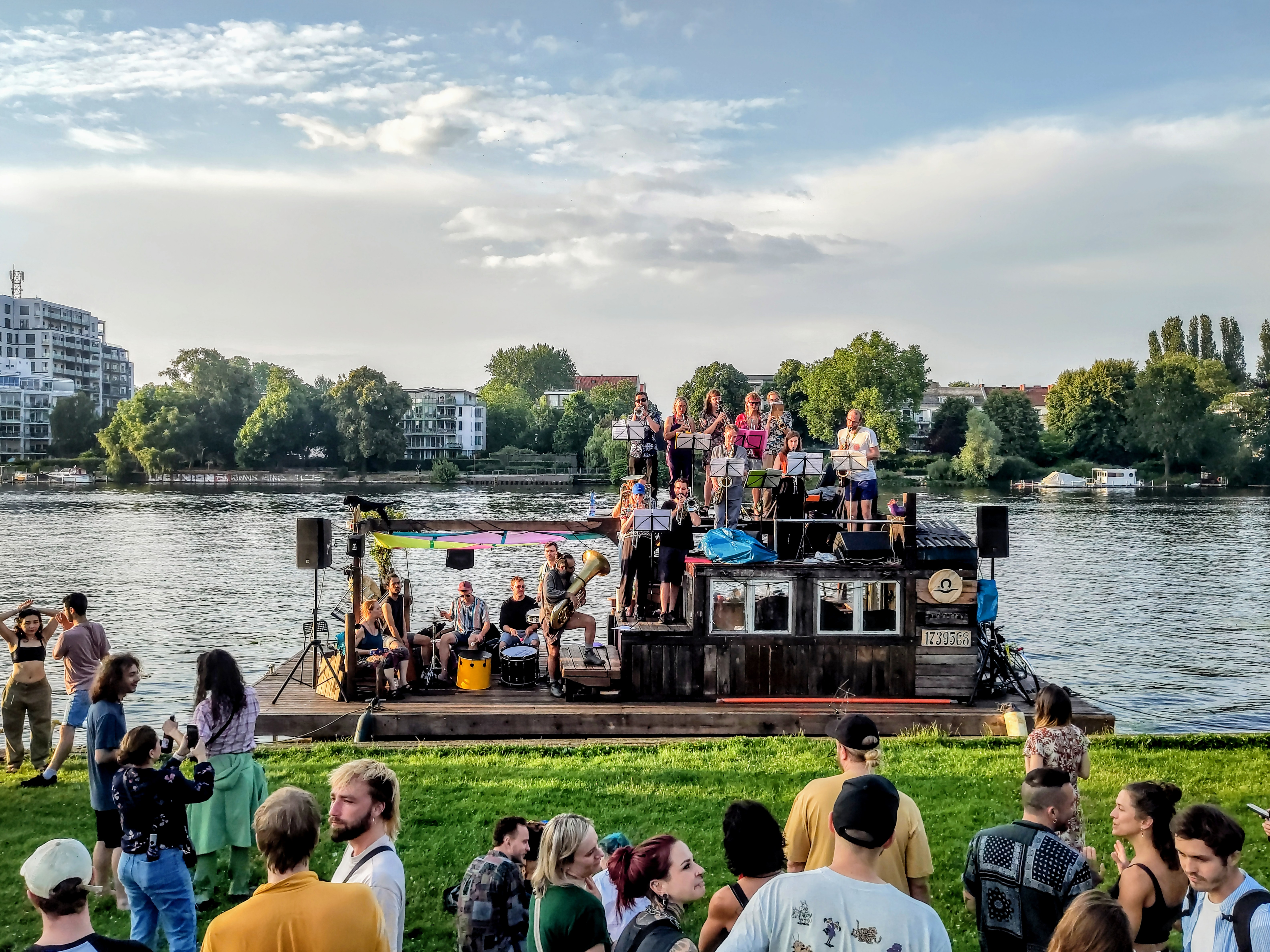 Concert on floating stage, Berlin