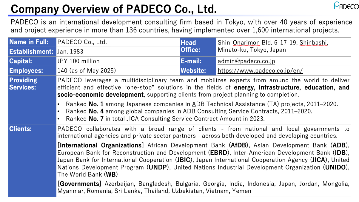 Overview of PADECO