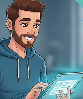 Patient answering a ePRO