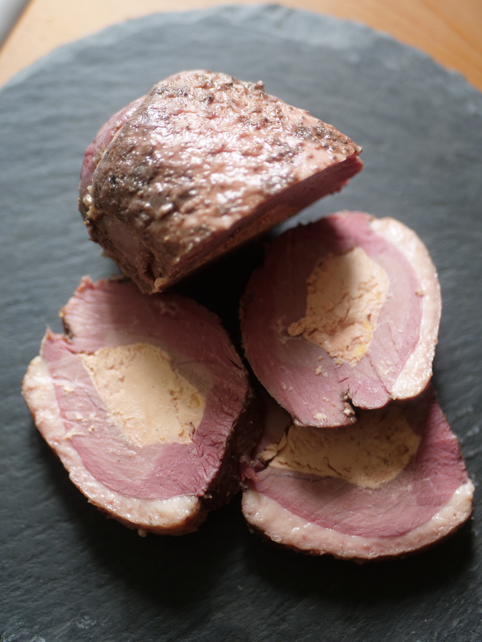 Magret fourré au foie gras