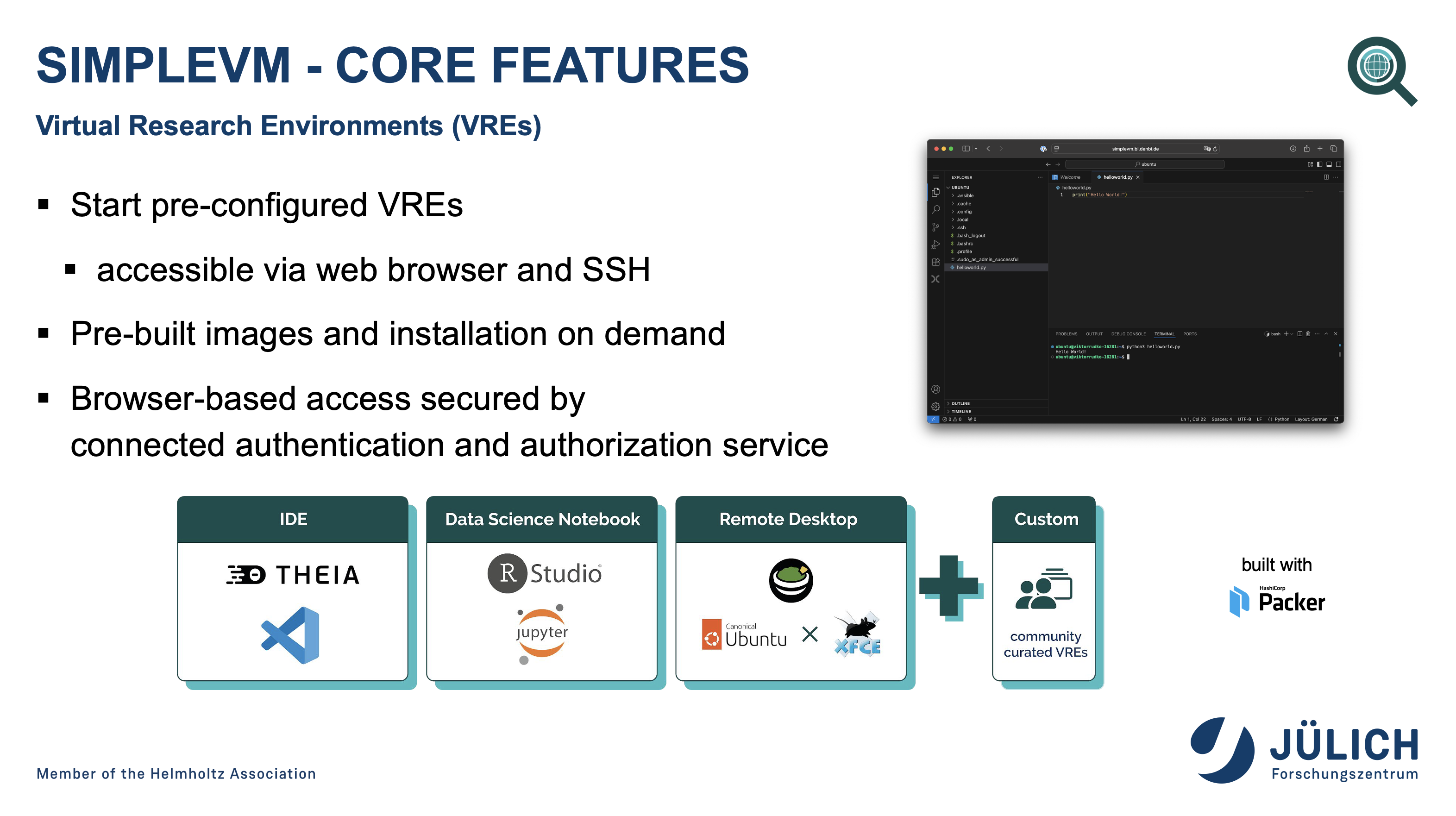 SimpleVM VRE Overview