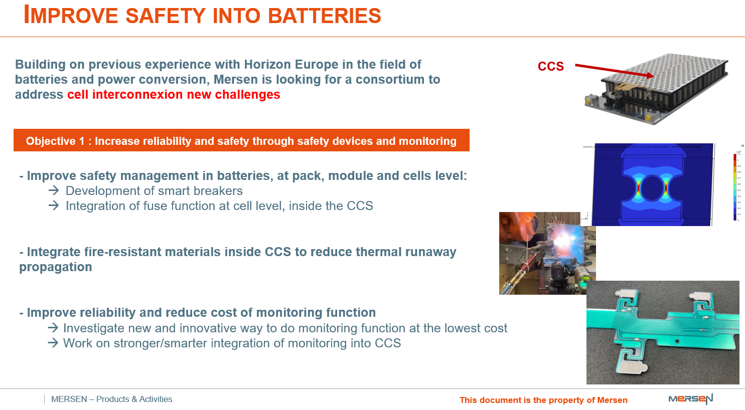 Improve safety into batteries