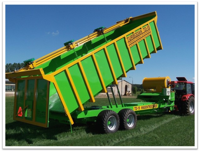 Containers for drying grain