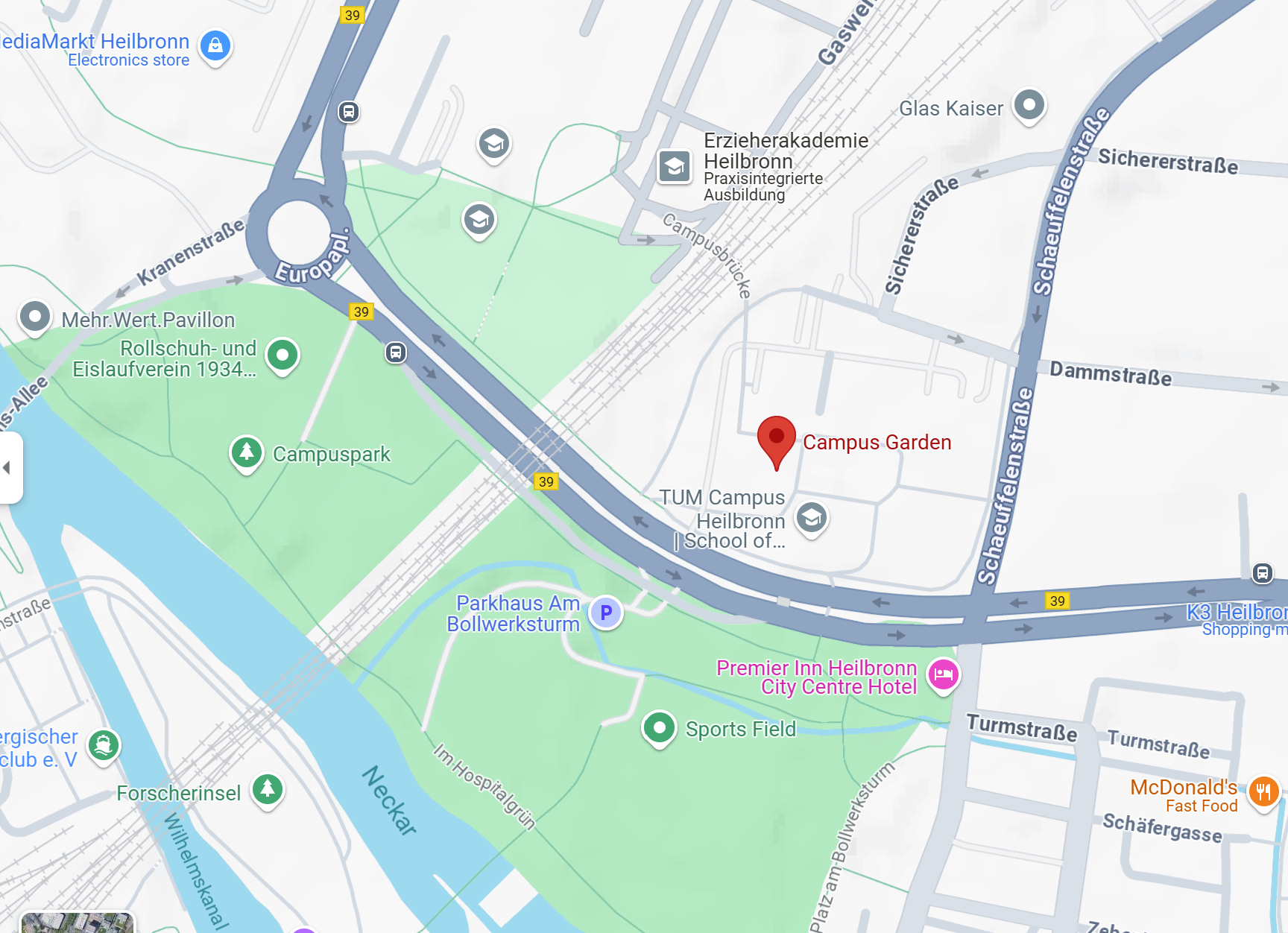 Session location Campus Garden Heilbronn