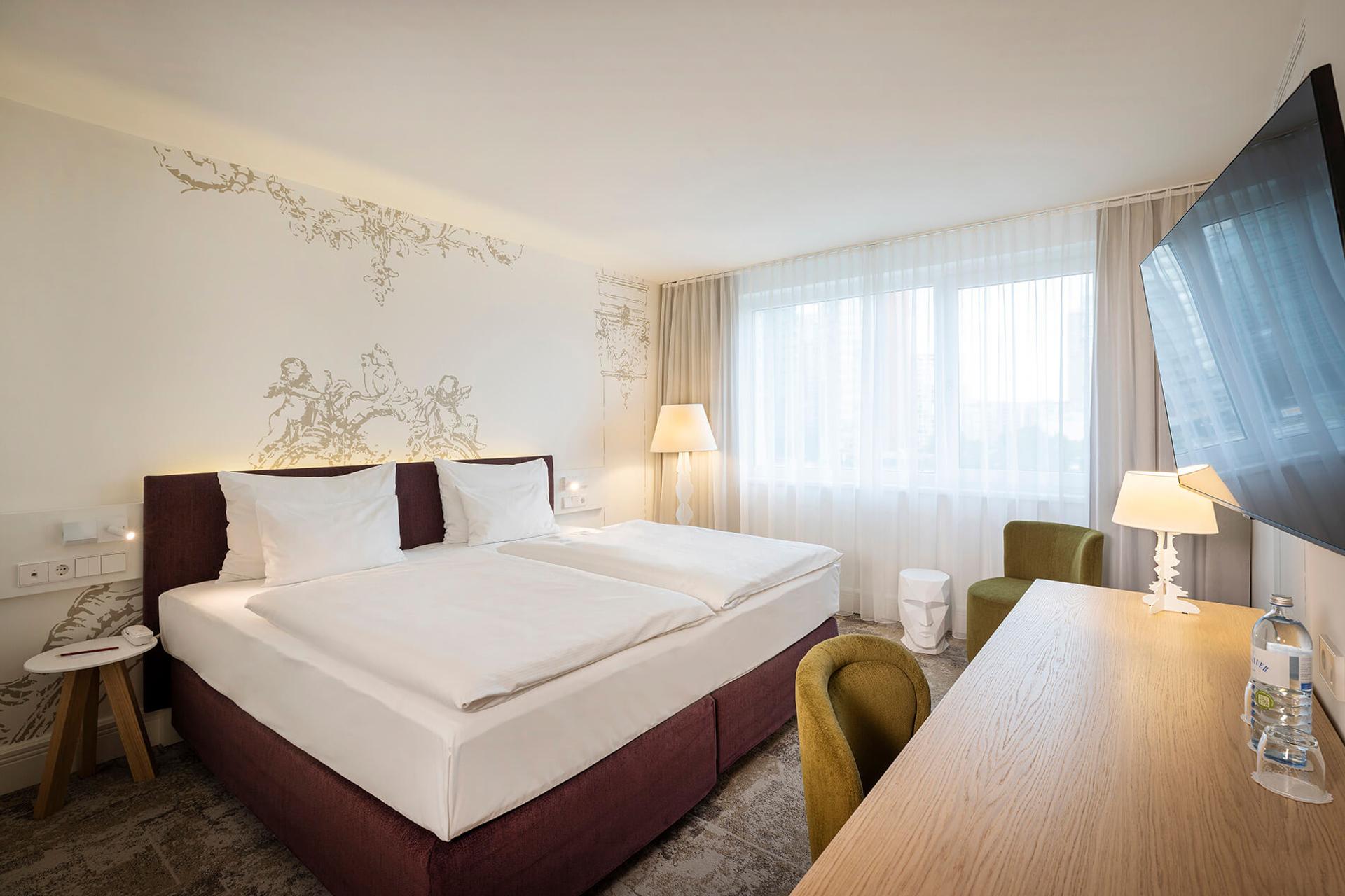 Photo of one of the hotel rooms