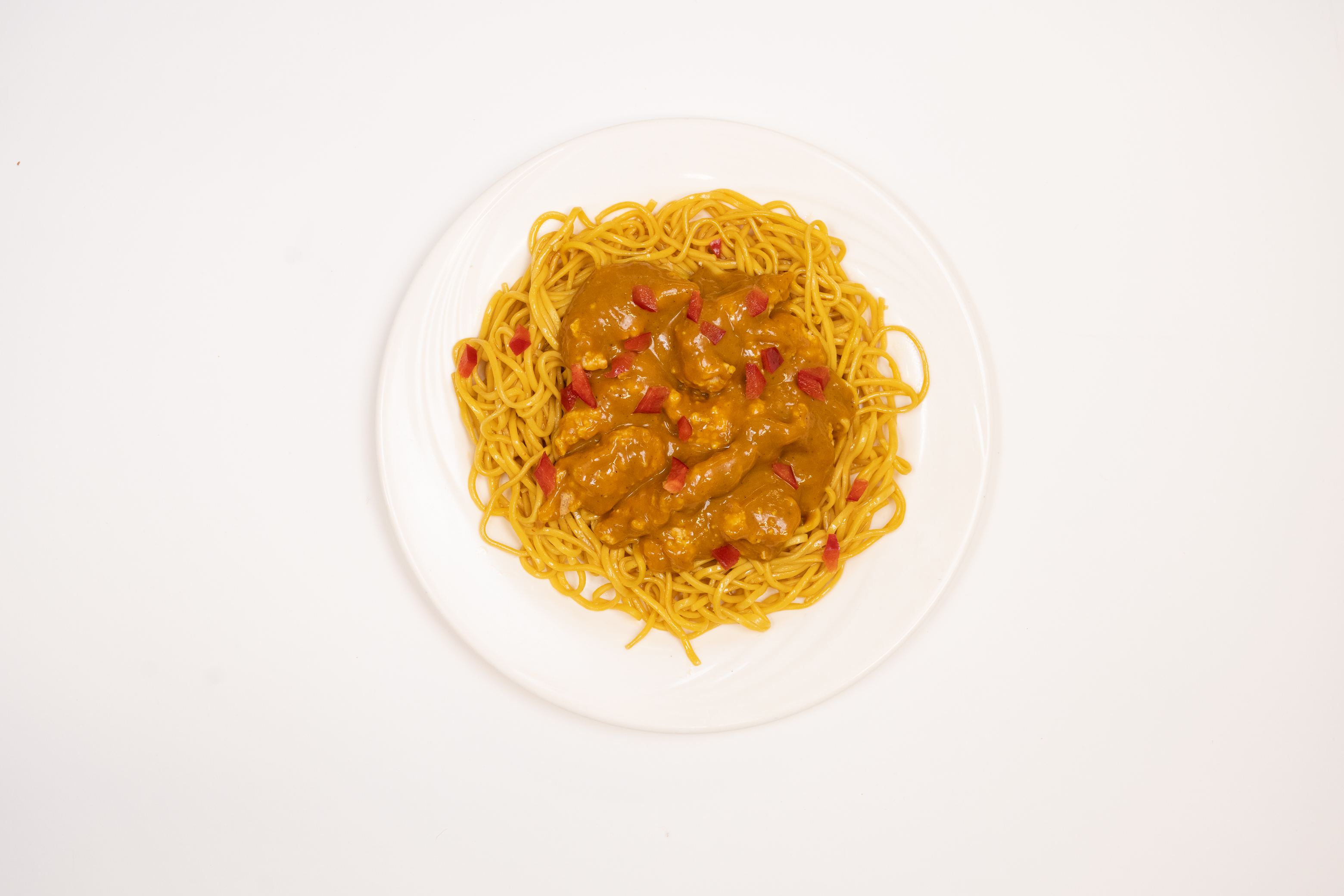 Shredded Crispy Chicken & Curried Noodles