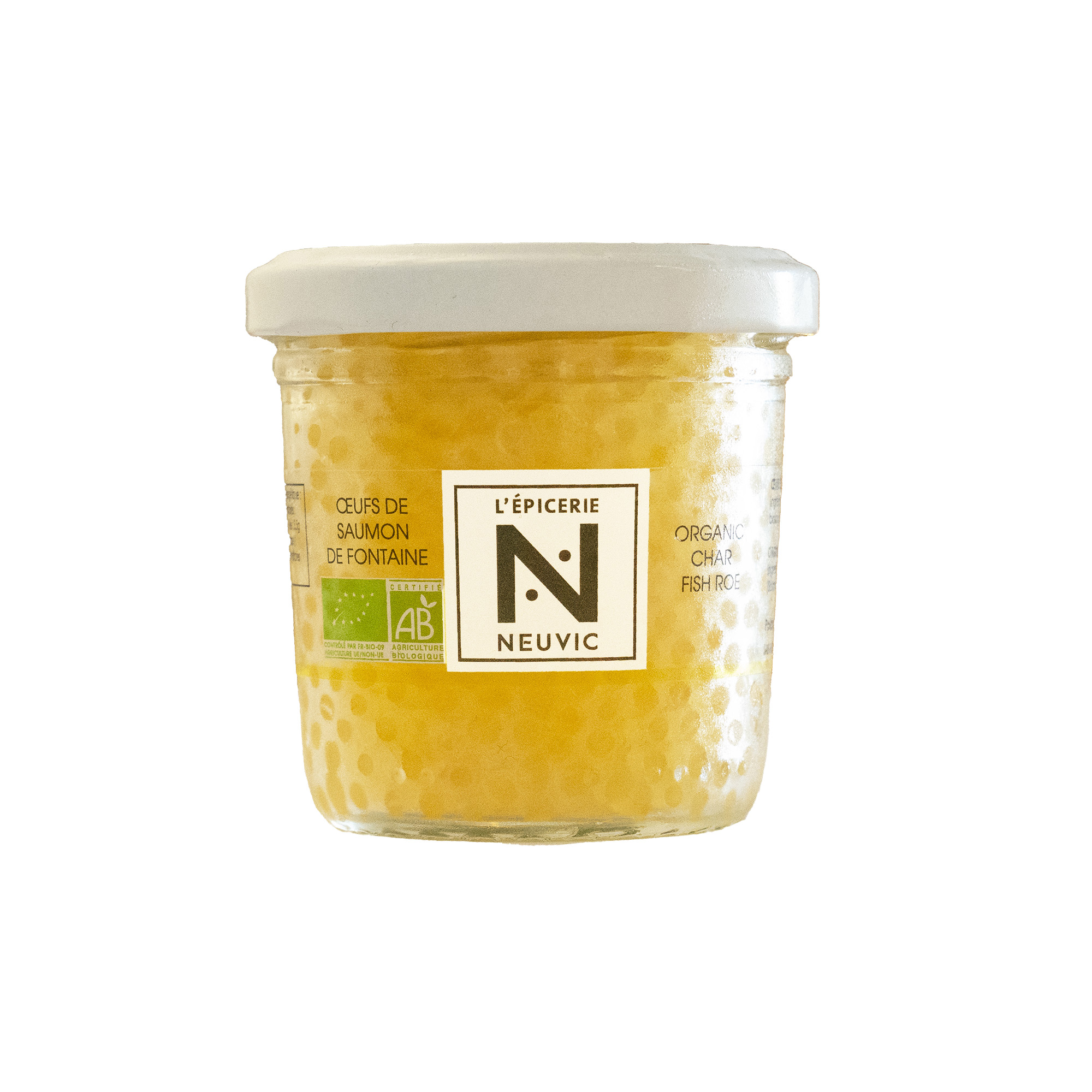 Organic Brook Trout Roe 100gr Glass Jar