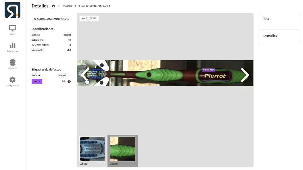 Rely - Históricos Detalle