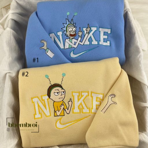 Rick And Morty Nike Embroidered Sweatshirt