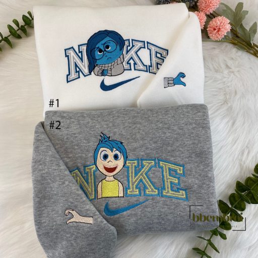 Joy and Sadness Inside Out Nike Embroidered Sweatshirt, Matching Friend