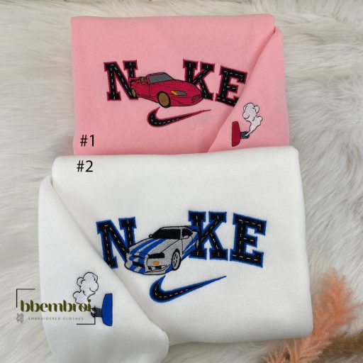 Suki and Brian Cars Nike Embroidered Sweatshirt, Fast And Furious Movie, Matching Friend Outfit