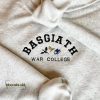 BASGIATH War College sweatshirt with multicolor dragons, Fourth Wing embroidered sweatshirt, booktok, bookish gifts, black gold blue dragons