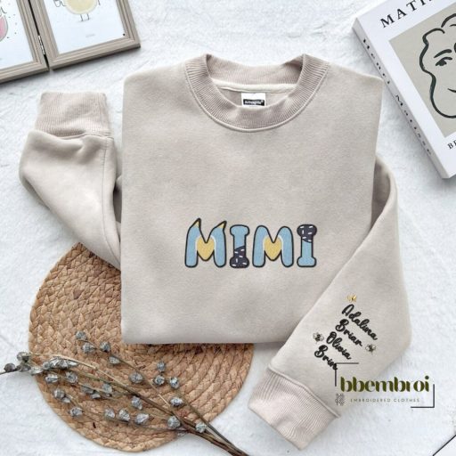 Bluey Mimi Embroidered Hoodie, Mother's Day Gift, Bluey Movie