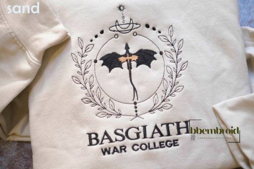 Embroidered Basgiath War College Sweatshirt, Embroidered Fourth Wing Shirt, Bookish Shirt, Fantasy Reader gift, Dragon Rider,Riders Quadrant