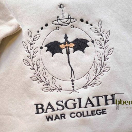 Embroidered Basgiath War College Sweatshirt, Embroidered Fourth Wing Shirt, Bookish Shirt, Fantasy Reader gift, Dragon Rider,Riders Quadrant