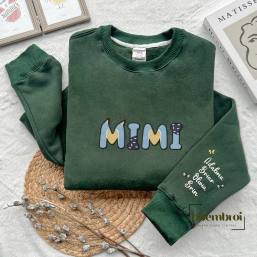 Bluey Mimi Embroidered Hoodie, Mother's Day Gift, Bluey Movie