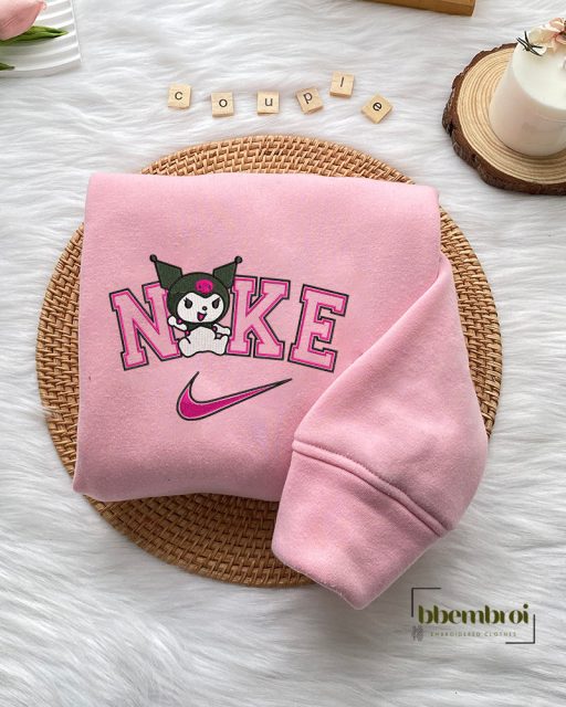 Kuromi Embroidered Sweatshirt, Hello Kitty Kuromi