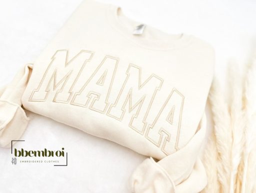 Mama Embroidered Sweatshirt, Birthday gift, Mother Days Gift