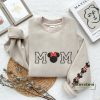 Minnie Mouse Mom Characters Embroidered Sweatshirt, Gift for Mom, Cute Mom Sweatshirt, Mother's Day Gift
