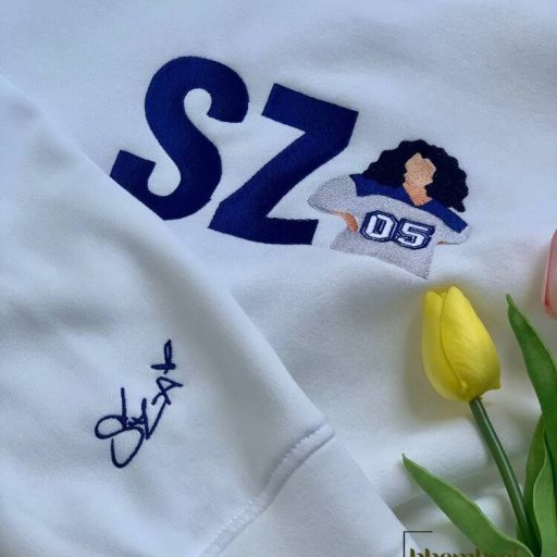 SZA Embroidered Sweatshirt, Trendy Embroidered