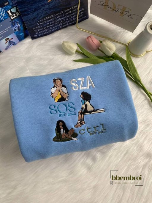 SZA Full Album Embroidered Sweatshirt, Album SOS