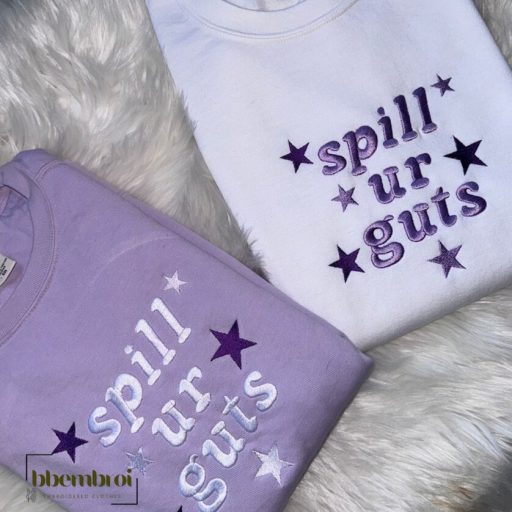 Spill Ur Guts Embroidered Sweatshirt, Olivia Rodrigo