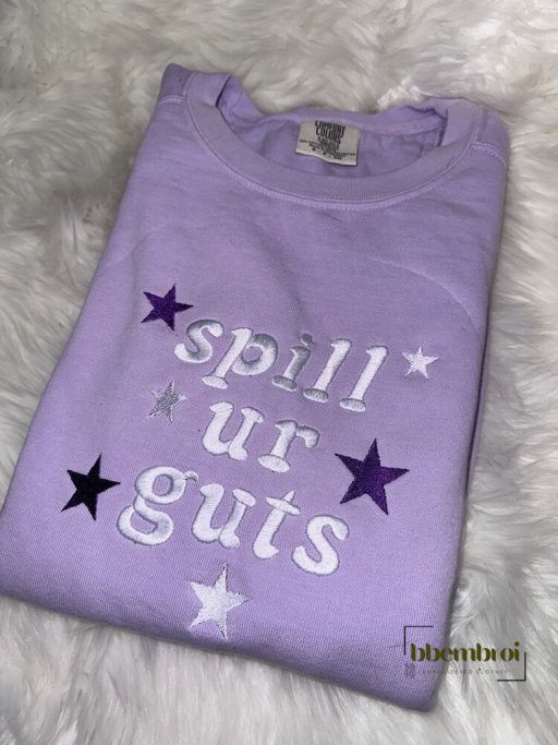 Spill Ur Guts Embroidered Sweatshirt, Olivia Rodrigo