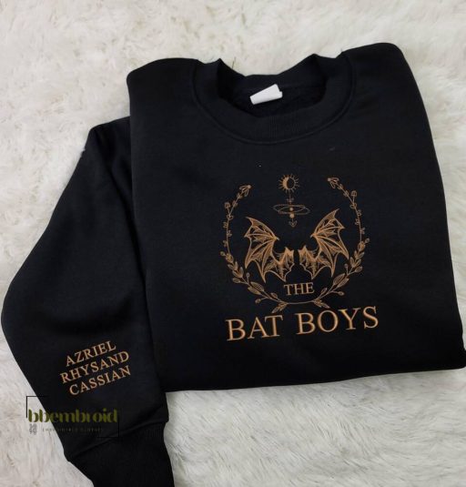 The Bat Boys Embroidered Sweatshirt,, ACOTAR, City Of Starlight, Sarah J. Maas, Acotar Bookish, A Court of Thorn and Roses Court