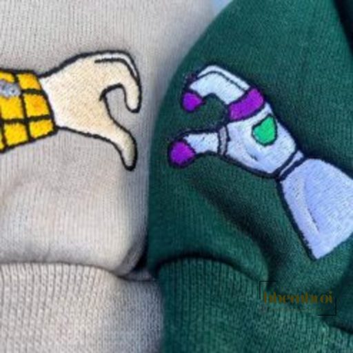 Toy Story Woody & Buzz Couple Embroidered Sweatshirt