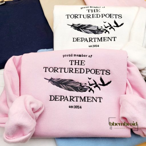 TTPD The Tortured Poet Department Sweatshirt Embroidered, Taylor Styles, All is Fair Sweatshirt, Love and Poetry Sweatshirt Gift For Swifties