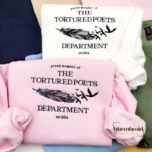 TTPD The Tortured Poet Department Sweatshirt Embroidered, Taylor Styles, All is Fair Sweatshirt, Love and Poetry Sweatshirt Gift For Swifties