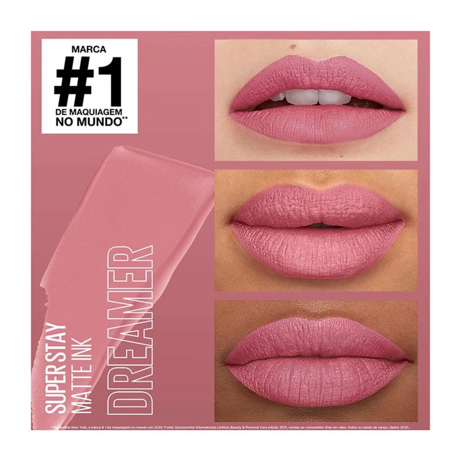 Batom Líquido Maybelline SuperStay Matte Ink 10 Dreamer 5 ml – miniatura 2