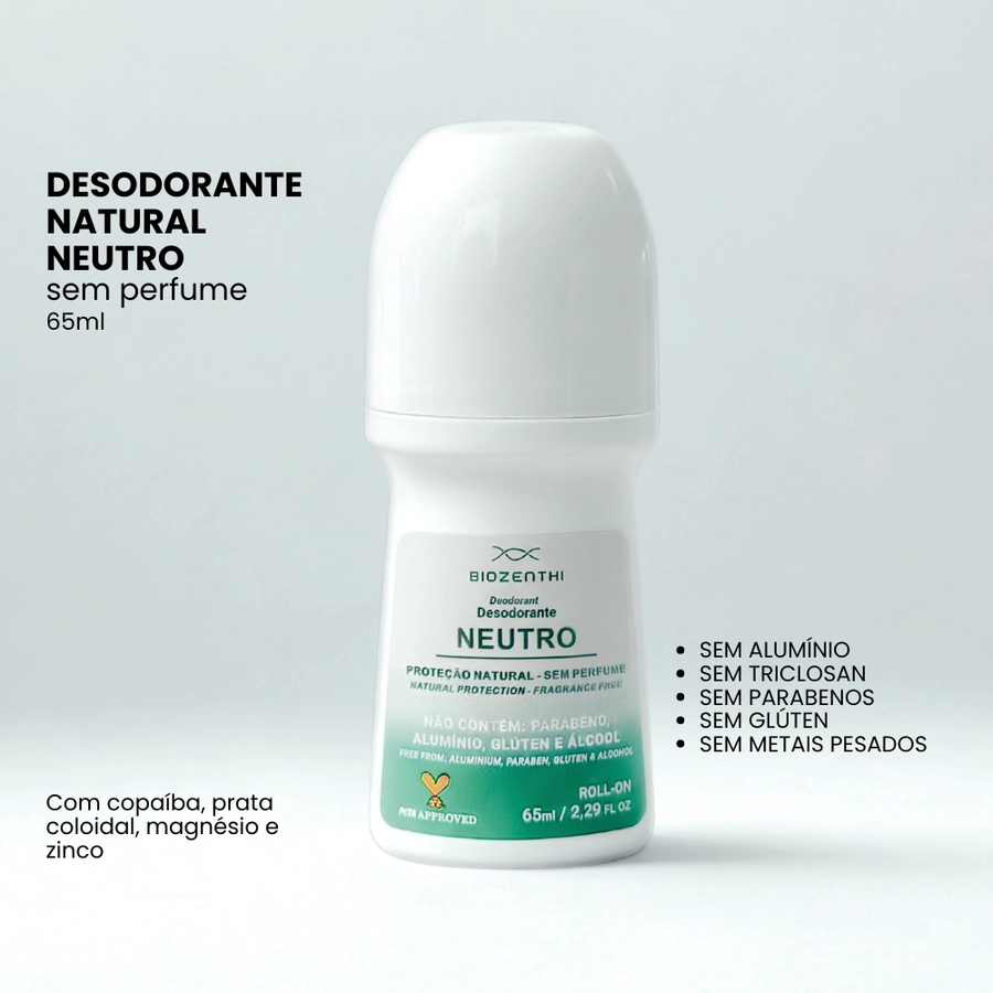 Desodorante Roll-On Biozenthi Neutro 65ml – miniatura 2