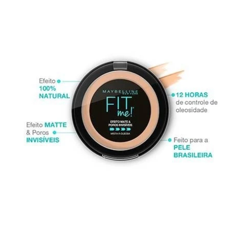 Pó Compacto Maybelline Fit Me Super Claro Neutro 9g – miniatura 2