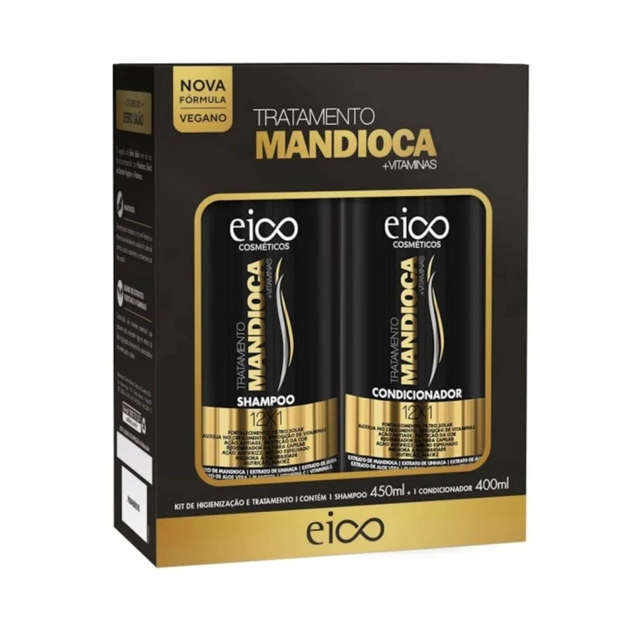 Kit Shampoo e Condicionador Eico Mandioca 450ml + 400ml – miniatura 2