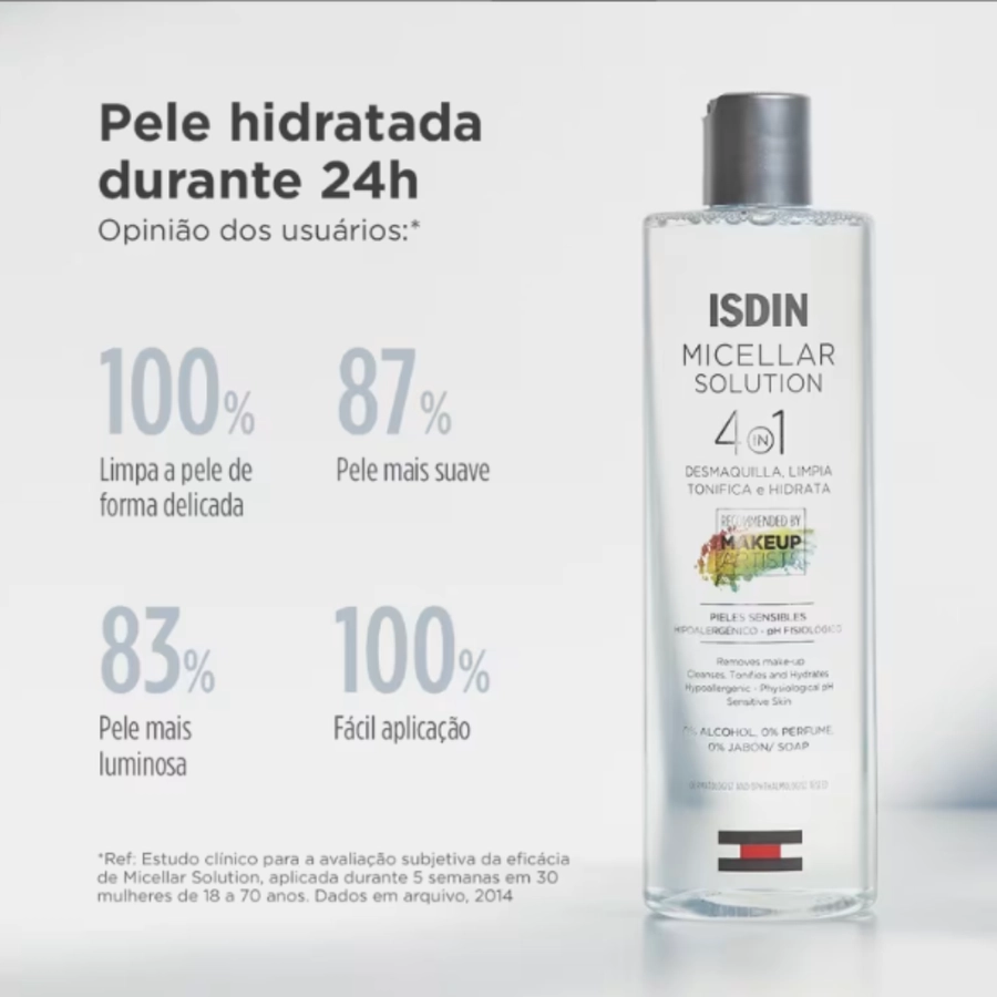 Limpador Facial Isdin Micellar Solution 4 em 1 400ml – miniatura 3