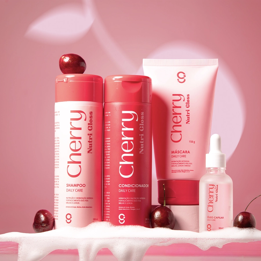 Kit Ritual Capilar Cherry Nutri Gloss Glam Beauty – miniatura 2