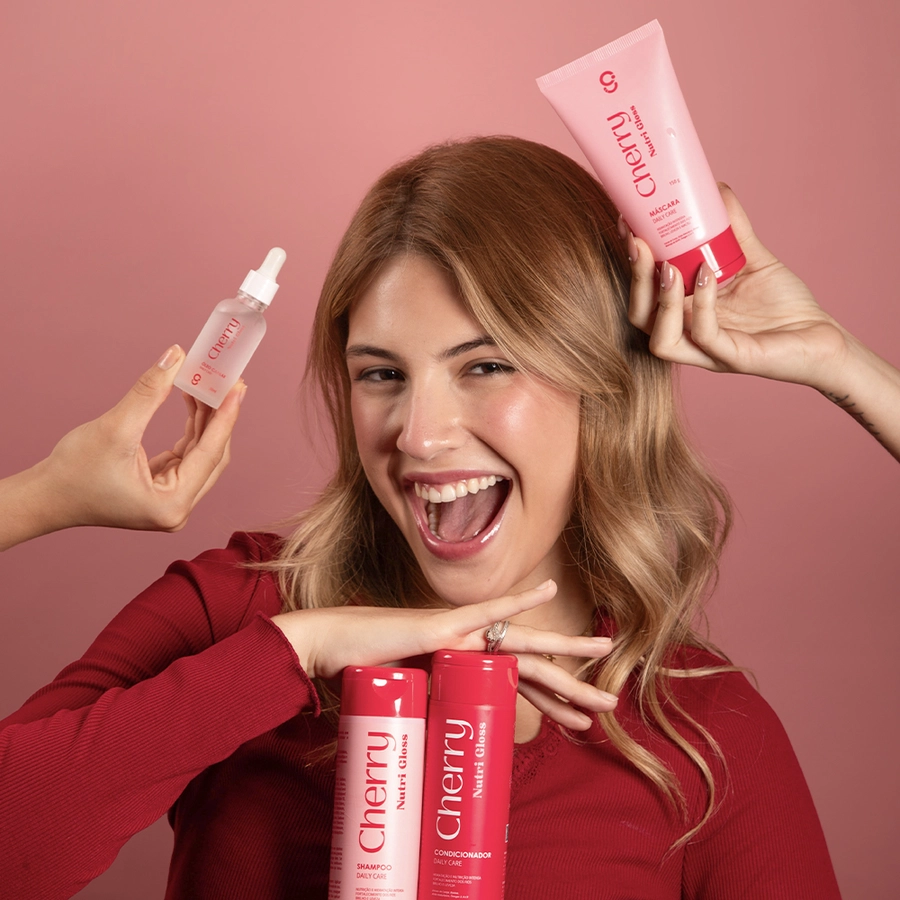Kit Ritual Capilar Cherry Nutri Gloss Glam Beauty – miniatura 5