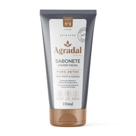 Sabonete Líquido Facial Agradal Pure Detox 150ml – miniatura 1