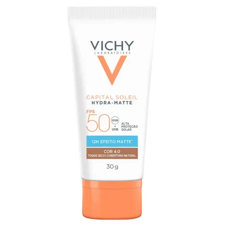 Protetor Solar Facial Vichy Hydra-Matte FPS50 Cor 4.0 30g – miniatura 1