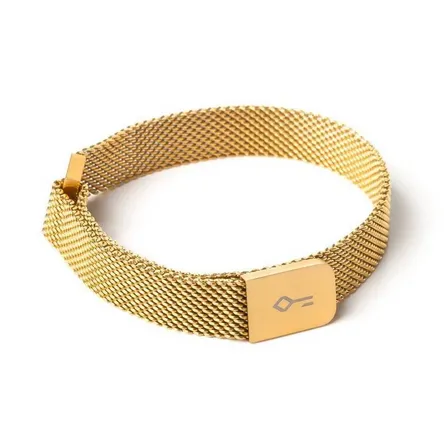 Pulseira de Aço Dourado Key Design Imã – miniatura 1
