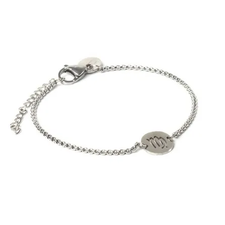 Pulseira de Aço Prata Key Design Signo Virgem – miniatura 1