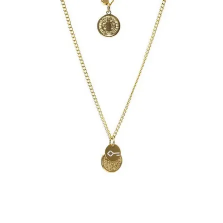 Escapulário de Aço Dourado Key Design Disick – miniatura 1