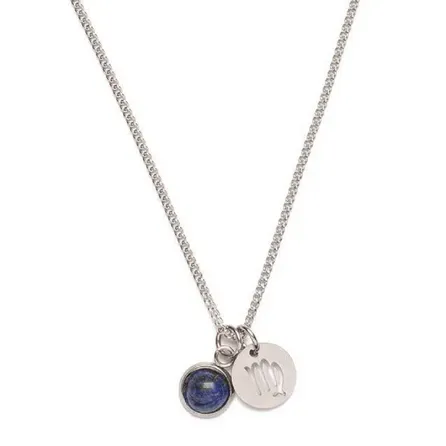 Colar de Aço Prata Key Design Signo Virgem – miniatura 1