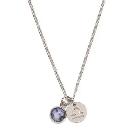 Colar de Aço Prata Key Design Signo Libra – miniatura 1