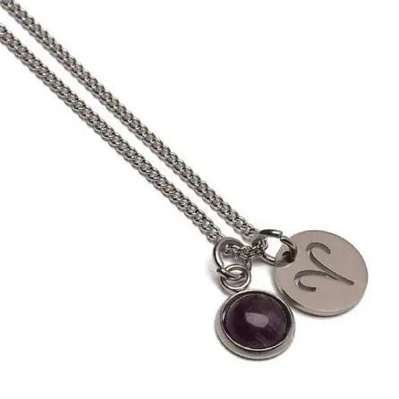 Colar de Aço Prata Key Design Signo Áries – miniatura 2