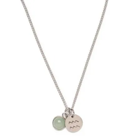 Colar de Aço Prata Key Design Signo Aquário – miniatura 1